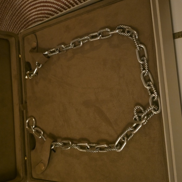 Madison® Toggle Chain NecklaceSterling Silver with 18K Yellow Gold, 11mm. - Picture 5 of 6